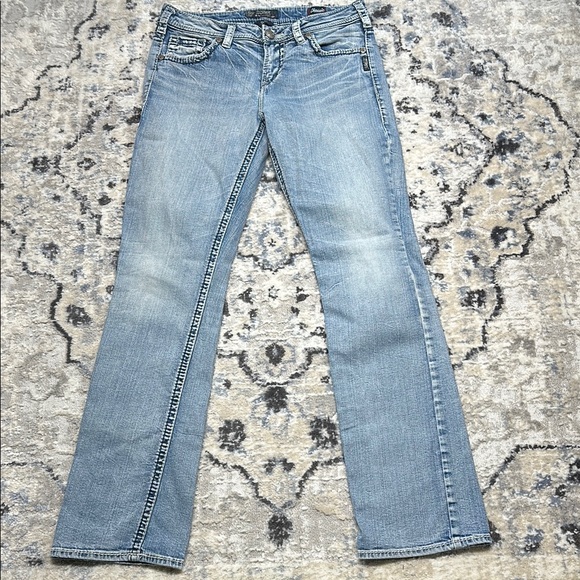 Silver Jeans Denim - Silver Jeans Co. Suki High Baby Boot W32 L33 Medium Wash Stretch Denim